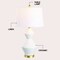 Jonathan Y Abbas 29" Geometric Ceramic/Metal LED Table Lamp, White/Gold Leaf JYL4013A - alternate 10