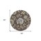Homeroots 8' Chocolate Sky Blue And Artichoke Green Round Floral Washable Indoor Outdoor Area Rug 589460 - alternate 6