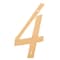 Primeline Tools 4 in. House Number 4, Diecast, Brass Finish, PK2 MP4284 - alternate 1