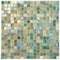 Apollo Tile Mingles 11.6in x 11.6in Glossy Emerald Green Glass Mosaic Wall and Floor Tile 18.69 sqft/case, 10PK MIX1588GN447A - alternate 1