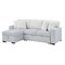 Homeroots 92" Gray And White Fabric Sleeper USB Sleeper Sofa With Toss Pillow 559222 - alternate 7