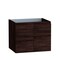 Homeroots 24" Dark Brown Wood Freestanding Bathroom Vanity With White Sink And Two Drawers 627413 - alternate 1