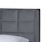 Baxton Studio Payne Modern Glam Grey Velvet and Dark Brown Wood Queen Bed 257-13782-ZORO - alternate 6