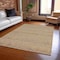 Homeroots 9' X 12' Artichoke Green Gold And Beige Southwestern Washable Indoor Outdoor Area Rug 615948 - alternate 9