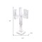 Homeroots 20" Clear Faceted Crystal Tabletop Candelabra Candle Holder 590232 - alternate 4