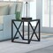 Homeroots 22" Black And Clear Glass And Steel Square End Table 543842 - alternate 7