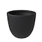Leisuremod Dahlia Tapered Round Fiberstone & MgO Clay Planter with Cover, Weather-Resistant DP14BL - alternate 1