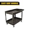 Rubbermaid Commercial Flat Handle 2-Shelf Utility Cart, 500 lbs. Capacity FG452089BLA - alternate 3