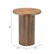 Homeroots 22" Brown Steel Round Pedestal End Table 632664 - alternate 9