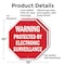 Signmission Warning Protected by Electronic Sur, 10 inch X 10 inch, Aluminum Metal Signs, 2PK OC-A-2PACK-10-338 - alternate 4