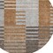 Homeroots 8' Chocolate And Gray Round Striped Washable Indoor Outdoor Area Rug 581703 - alternate 7