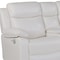 Homeroots Off White Faux Leather Reclining Curved Six Piece Sectional With LED And Console 643710 - alternate 8