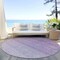 Homeroots 8' Purple And Lavender Round Ombre Washable Indoor Outdoor Area Rug 595831 - alternate 7