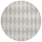Homeroots 8' Beige Round Geometric Washable Indoor Outdoor Area Rug 577009 - alternate 6
