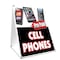 Signmission Prepaid Cell Phones, 36 Inch x 24 Inch A-frame Yard Sign, Plastic Sign SBC-2436-Prepaid Cell Phones - alternate 1