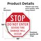 Signmission Stop Do Not Enter Severe Tire Damag, 10 Inch X 10 Inch, Vinyl Decal OC-D-10-238 - alternate 4
