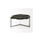 Homeroots 40" Black and Gold Stone and Iron Free Form Distressed Coffee Table 376308 - alternate 7