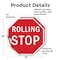 Signmission Rolling Stop, 4 inch X 4 inch, Vinyl Decal, 2PK OC-D-2PACK-4-64 - alternate 4