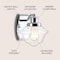Jonathan Y Orleans 7" 1-Light Iron/Glass schoolhouse LED Vanity Light, Chrome JYL3530A - alternate 10