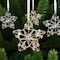 Homeroots Set of Four Gold And Silver Handmade Faux Crystal And Metal Hanging Star Ornaments, 4PK 548239 - alternate 8