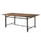 Homeroots 76" X 36" X 30" Weathered Dark Oak And Dark Bronze Dining Table 318884 - alternate 1