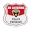 Signmission No Loitering Shield Sign Police Enforced, 18 inch X 18 inch, Plastic Sign, 2PK SHI-P-2PACK-18-396 - alternate 1