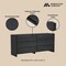 Manhattan Comfort Linda 72in Dresser in Charcoal Gray (6-Drawer) DR011-GY - alternate 8