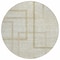 Homeroots 8' Beige Tan And Taupe Round Geometric Washable Indoor Outdoor Area Rug 588396 - alternate 7