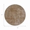 Homeroots 8' Brown And Beige Round Medallion Washable Indoor Outdoor Area Rug 616420 - alternate 5