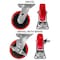 Hyw Products Heavy Duty Caster Set 6in Polyurethane on Plastic Wheels, 2 Swivel & 2 Swivel with Brake, 4PK 40-60S-A1-PU-2,40-60S-A1-PU-TB-2 - alternate 3