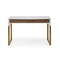 Homeroots 47" White and Gold Wood and Metal Writing Desk With Two Drawers 543788 - alternate 6