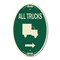 Signmission Trucks Sign All Trucks With Truck Symbol & R, 12 In X 18 In Architectural, Heavy Gauge Aluminum A-OV-G-1218-22782 - alternate 1