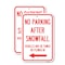 Signmission No Parking After Snowfall Vehicles May Be Towed or Plow, 18'' X 24'', Heavy Gauge Aluminum, 2PK A-1824-2PACK-23787 - alternate 1