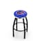 Holland Bar Stool Co 25" Blk Wrinkle Boise State Swivel Bar Stool, Chrome Ring L8B2C25BoiseS - alternate 1