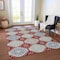 Homeroots 9' X 12' Red And Navy Blue Floral Washable Indoor Outdoor Area Rug 610773 - alternate 8