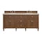 James Martin Vanities Lorelai 72" Double Vanity, Mid-Century Walnut, w/ 3 CM Tajnar Eclos Top 424-V72-WLT-3TJR - alternate 1