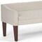 Homeroots 50in Platinum and Brown Fabric and Wood Upholstered Bench 642316 - alternate 4