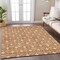 Homeroots 5' X 8' Copper And Beige Geometric Washable Indoor Outdoor Area Rug 596016 - alternate 6