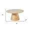 Homeroots 48" Natural Wood Pedestal Base Round Top Dining Table 718205 - alternate 6