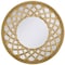 Homeroots 32" Gold Round Accent Mirror 632800 - alternate 1