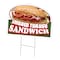 Signmission Smoked Turkey Sandwich Die Cut Yard & Stake plastic coroplast window, 1824-Smoked Turkey C-DC-1824-DS-Smoked Turkey Sandwich19 - alternate 1