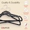Campior Black Velvet Hangers, 360 Deg Swivel Hook, Non-Slip and Space Saving Hangers, Heavy-Duty, 5PK CMPVVH5BK - alternate 8