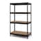Ar Shelving 60 in. H X 12 in. W X 30 in. D Steel 4-Tier Shelving Unit TRCD18407KFUS0I - alternate 1