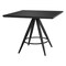 Homeroots 37" Black Wood and Steel Square Dining Table 557695 - alternate 1