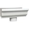 Amerimax Home Products End Piece With 3-In. Drop For 5-In. Gutter, White Galvanized Steel 33010 - alternate 5