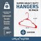 Lifemaster Heavy-Duty Plastic Hangers, Non-Slip, Space-Saving, Holds 5 lbs, Red, 10PK LMPLCRED10 - alternate 5