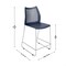 Flash Furniture HERCULES Navy Stack Counter Stool with Air-Vent Back and Gray Powder Coated Sled Base RUT-498A-CS-NV-GG - alternate 8