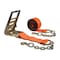 Mytee Products 4inx30ft Orange Ratchet Strap with Chain Anchor 6667 Lbs WLL Hi Abrasion Tie Down RS430AC - alternate 5