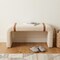 Homeroots 35in Beige and Brown Boucle and Solid Wood Upholstered Bench 723427 - alternate 7