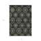 Homeroots 3' X 5' Green Gray And Charcoal Medallion Washable Indoor Outdoor Area Rug 587704 - alternate 5